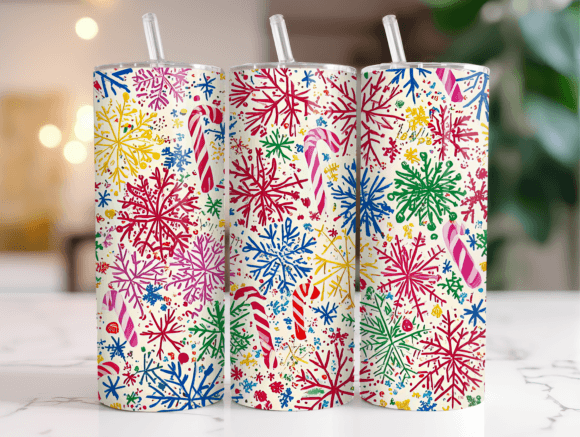 20oz Christmas Pattern Tumbler Wrap Png Review