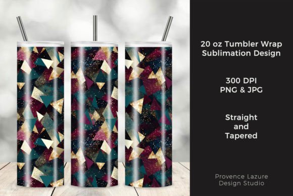 Abstract Geometric Tumbler Wrap Review for Embroidery Projects