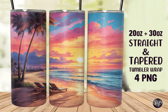 Beach Sunset Tumbler Wrap Design Review