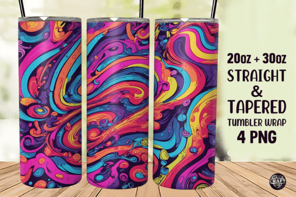 Colorful Swirls Background Tumbler Wrap Review