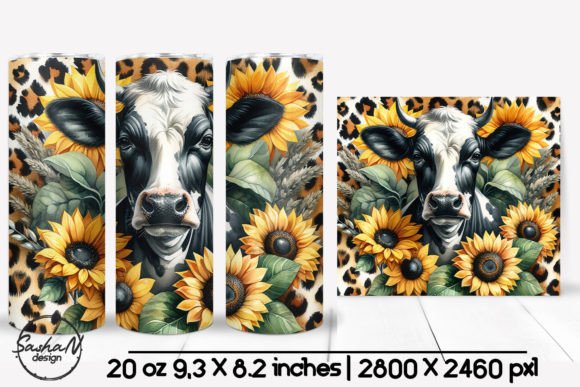 Cow with Sunflowers Leopard Tumbler Design Review