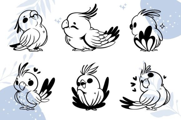 Cute Cockatiel Bird Character SVG Review