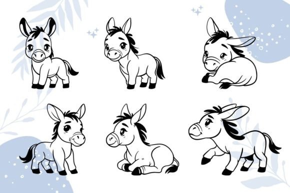 Cute Donkey Character SVG Review for Embroidery