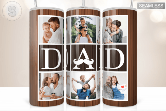 Dad Wood Photo Collage Tumbler Wrap Review