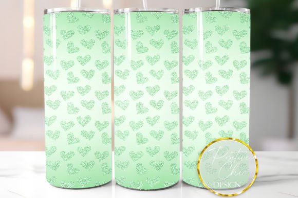 Green Glitter Hearts Tumbler Wrap 20 Oz Review