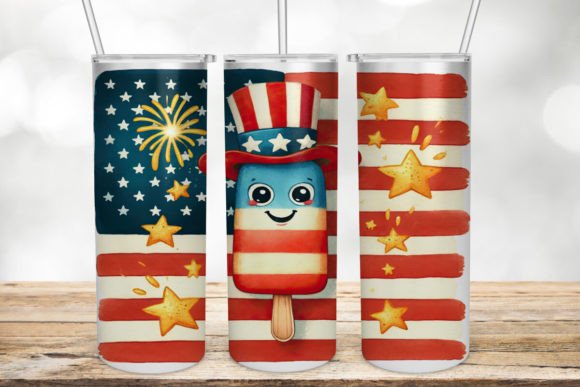 Ice Cream 4th July Tumbler Wrap Design Review