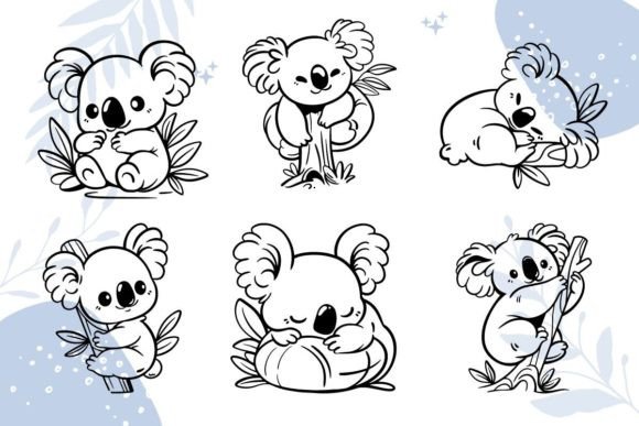 Koala Character SVG for Embroidery Projects