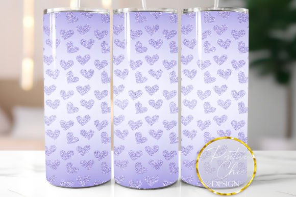 Light Purple Glitter Hearts Tumbler Wrap Review