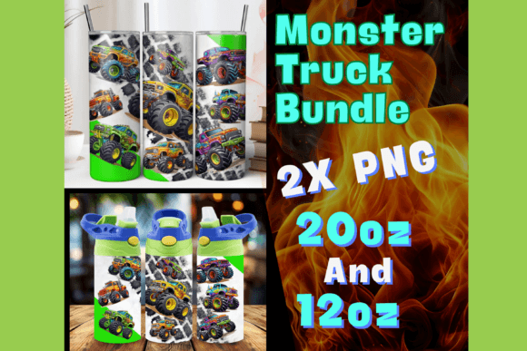 Monster Truck Tumbler Wrap Design Review