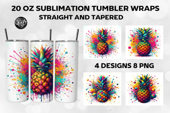 Pineapple Paint Splashes Tumbler Wrap Review