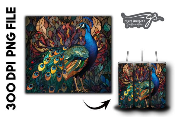 Stained Glass Peacock Tumbler Wrap 30 Review