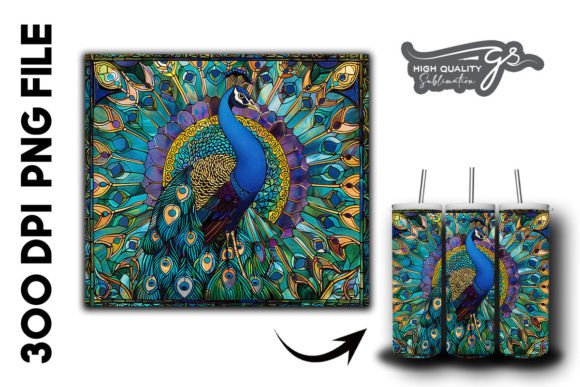 Stained Glass Peacock Tumbler Wrap 32 Review