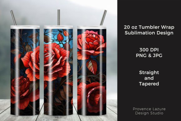 Stained Glass Red Roses Tumbler Wrap Review