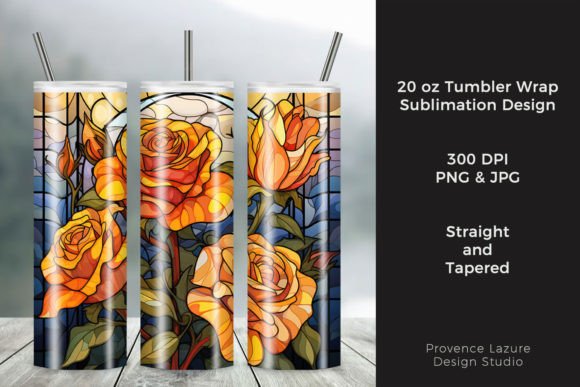 Stained Glass Yellow Roses Tumbler Wrap Review