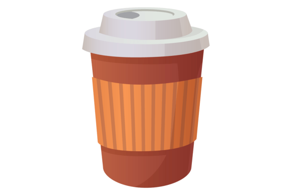 Takeaway Cup Cartoon Icon for Embroidery Projects