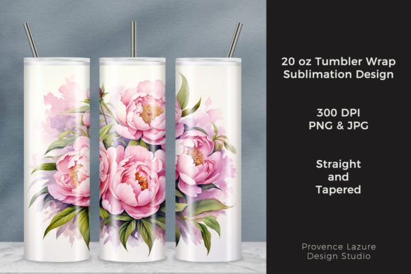 Watercolor Pink Peony Tumbler Wrap Review